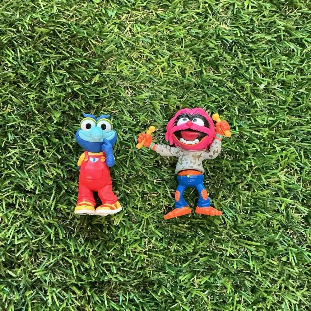 Disney Muppet Babies Gonzo Animal Figures Lot 2 Greenbrier Intl Mini Toys 2.5”